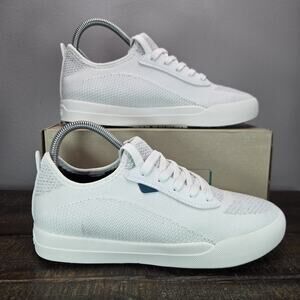 Vessi White Knit Low-Top Sneakers